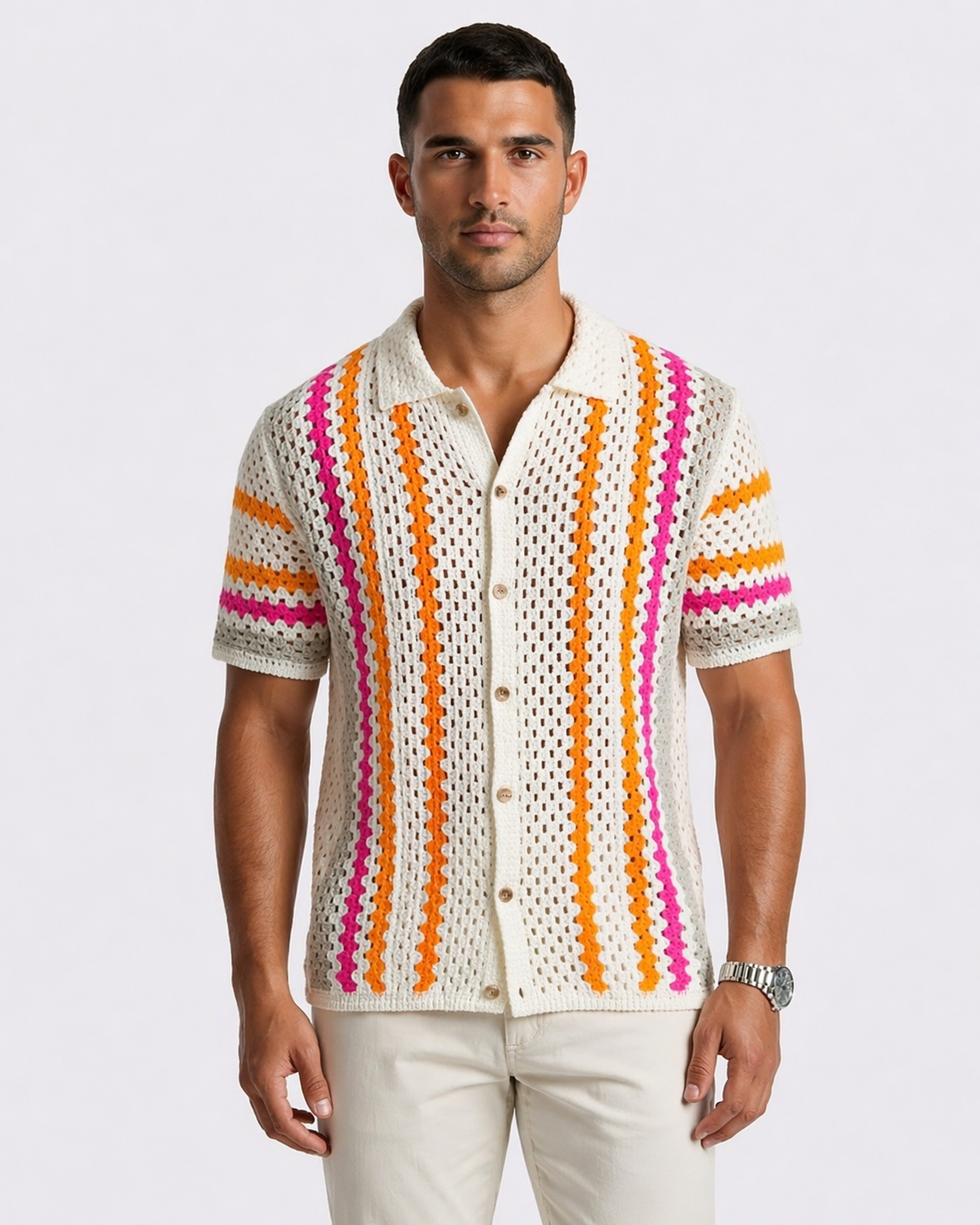 LAGOS - BLOUSE - STRIPED ORANGE