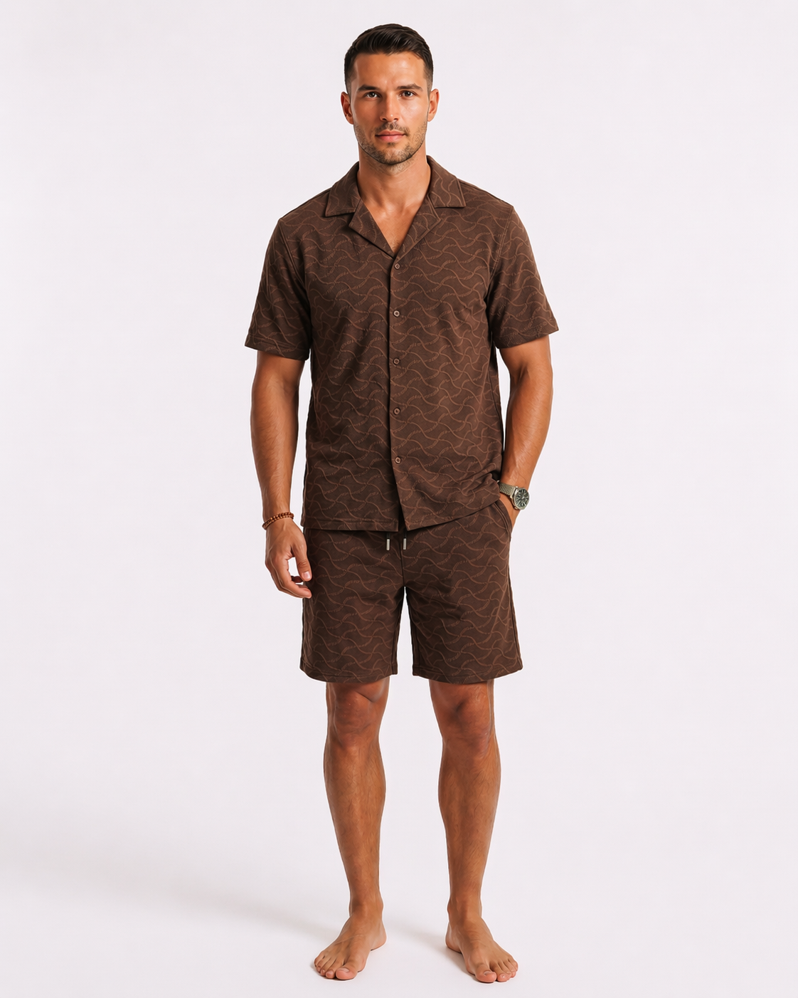 CAMARINO - TWO PIECE SET - BROWN